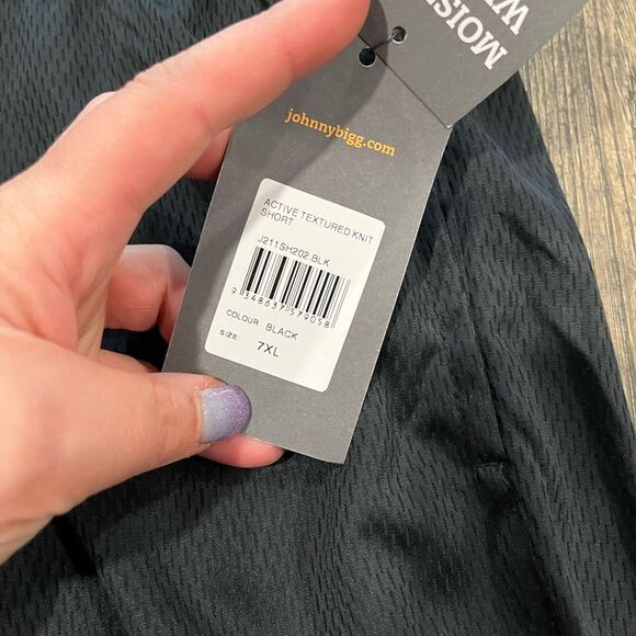 NWT Johnny Bigg Active Textured Knit Shorts Black Size 7X - Picture 7 of 8